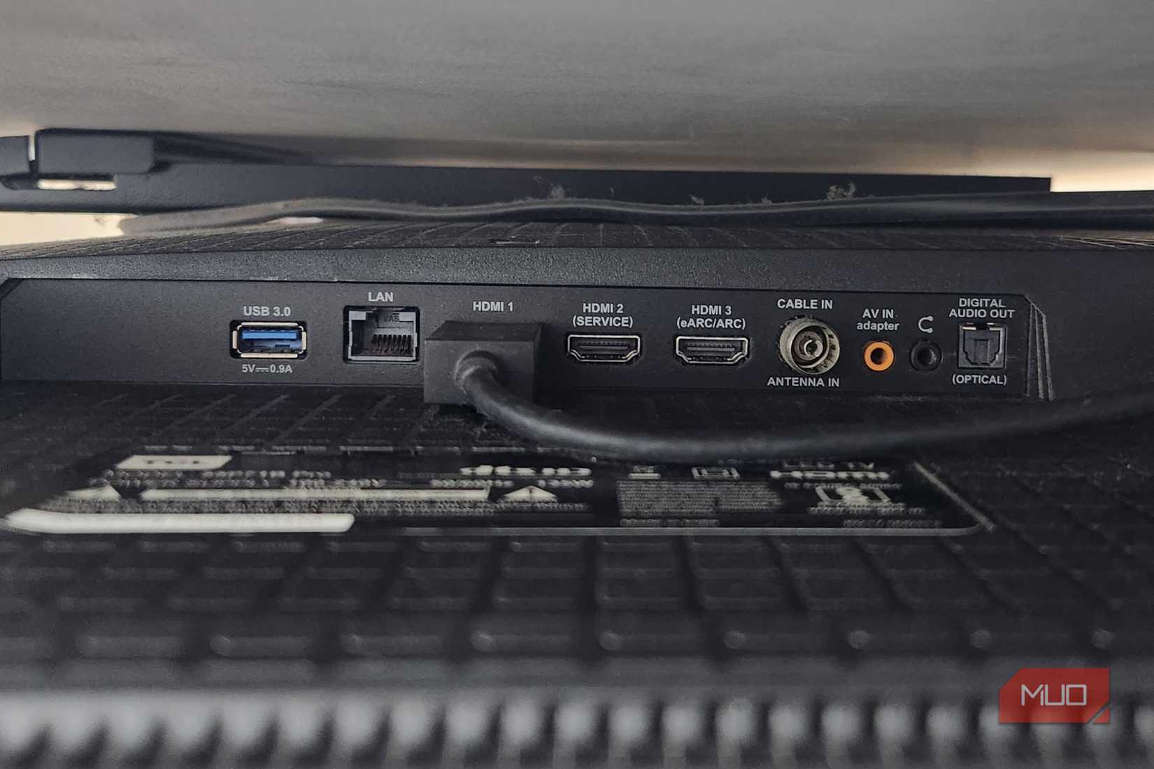 HDMI ports on TV back panel
