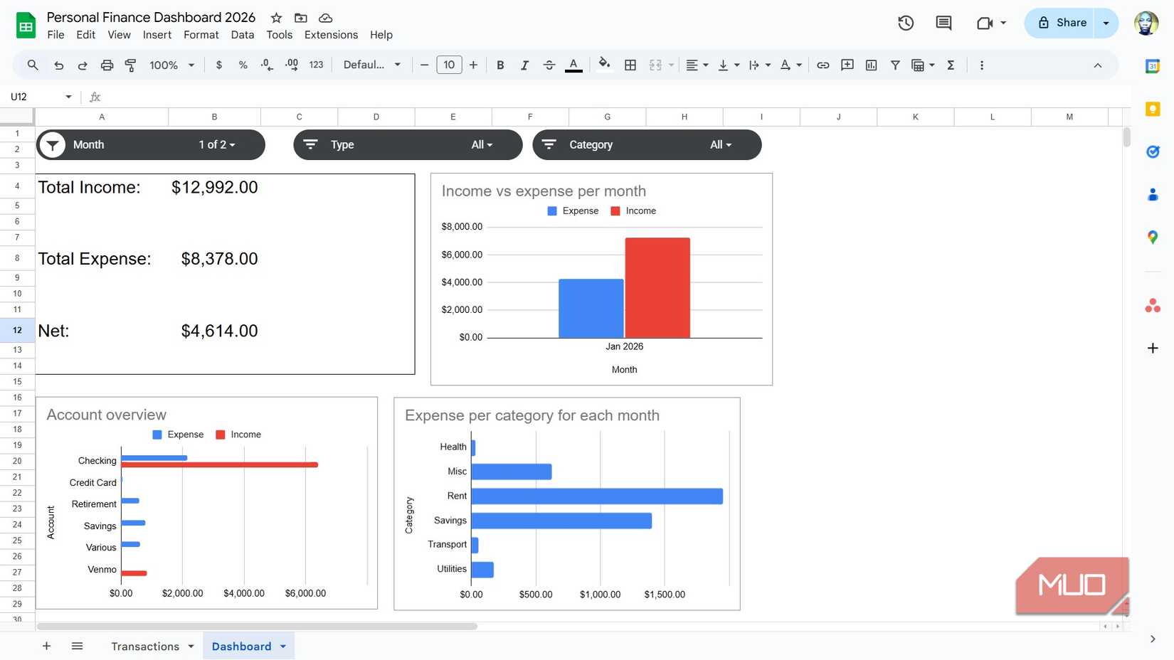 I built a personal finance dashboard in Google Sheets that beats any app