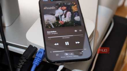 Using AirPlay 2 with a set of wired speakers with an AirPort Express base station.