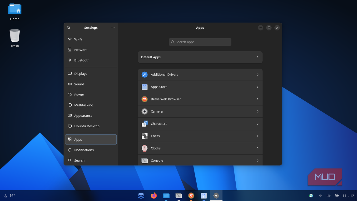AnduinOS setting app