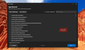 App removal in Win11Debloat showing zero apps selected.-1