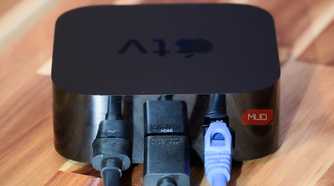 Ports on the back of the Apple TV.