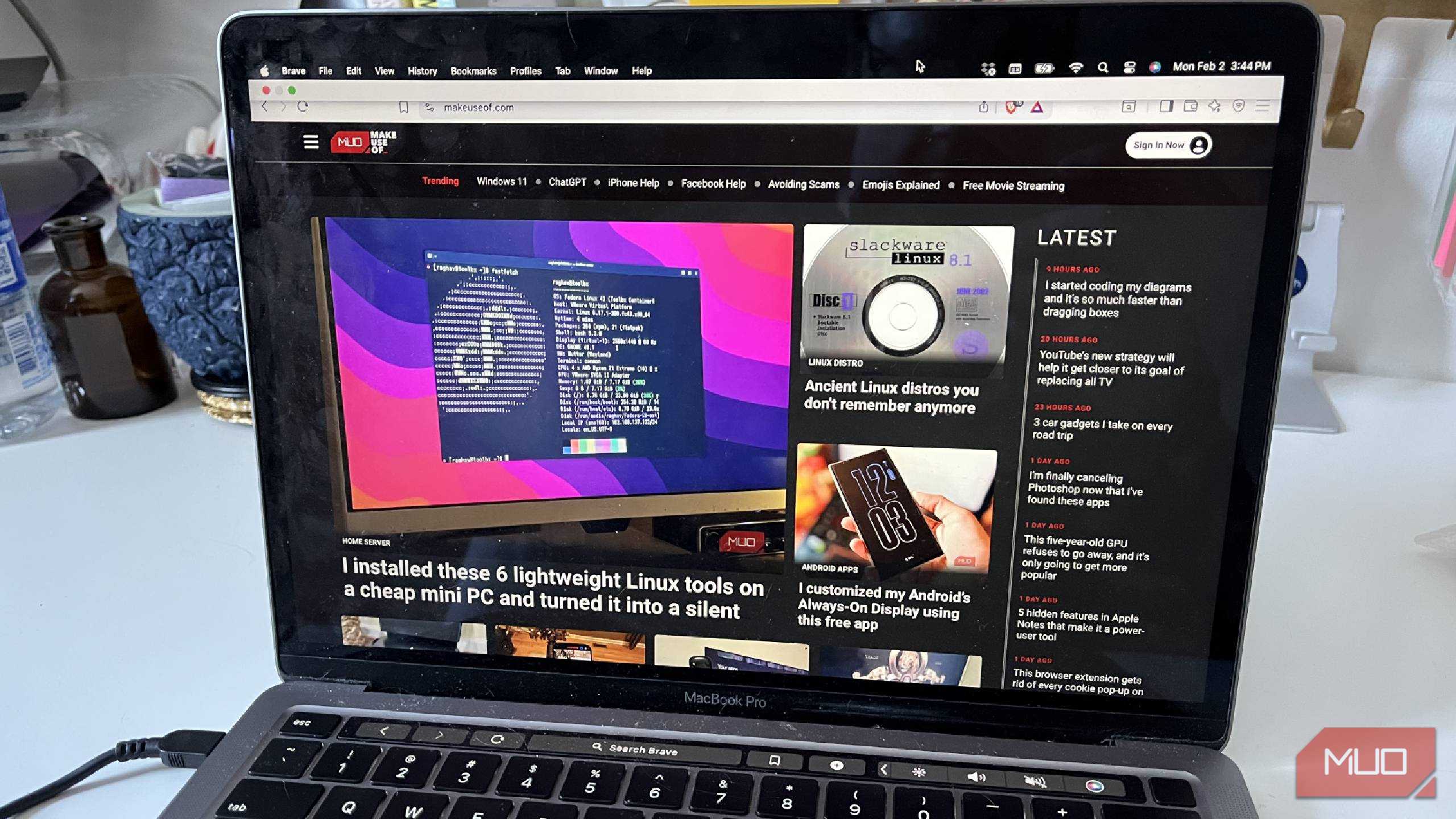 Brave browser on a MacBook Pro