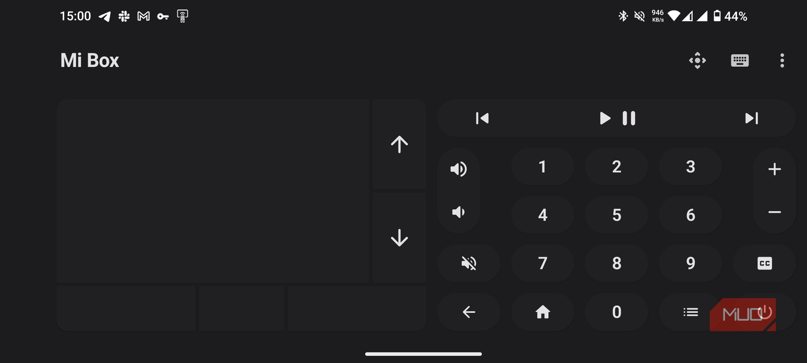 BT Remote app in landscape
