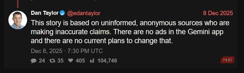 dan taylor no x message debunking advertising claims.