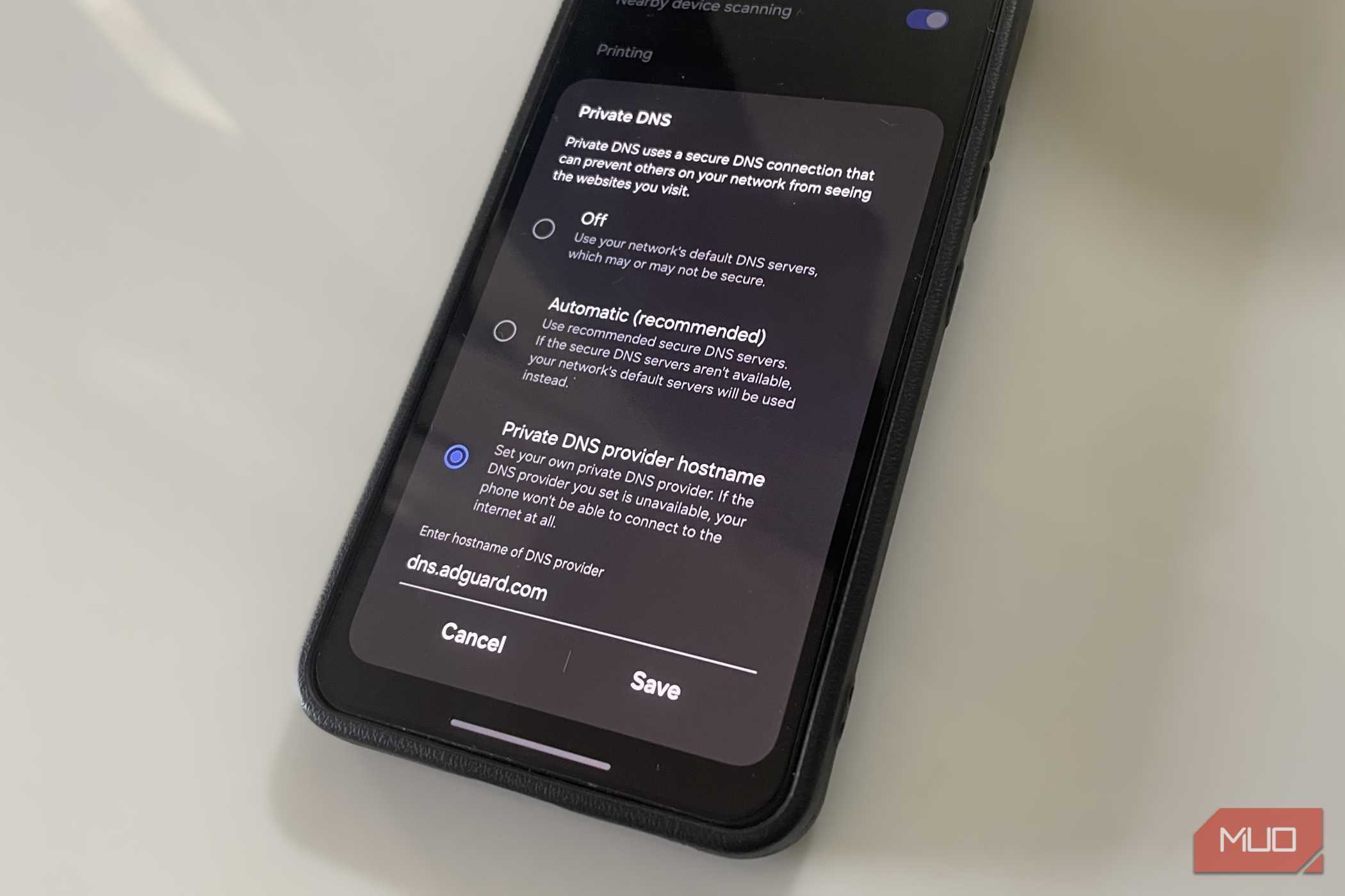 DNS setting on Android phone