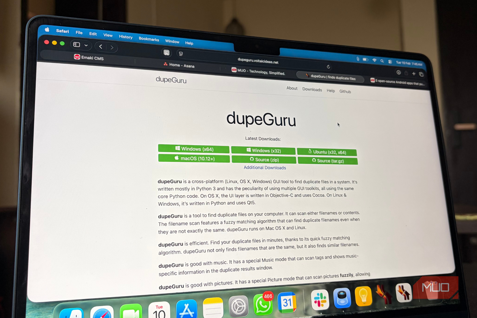 ডুপেগুরু ওয়েবসাইট ম্যাক-এ সাফারিতে খোলা হয়েছে