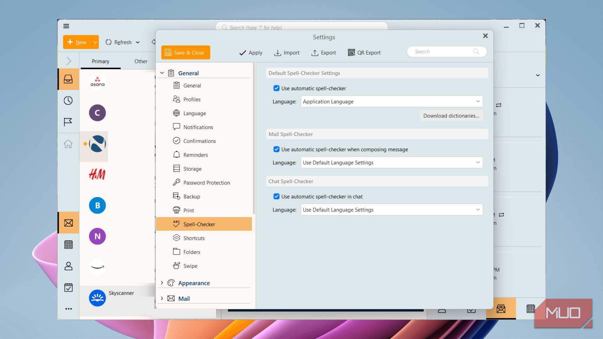 Pro-level email clients and their features.