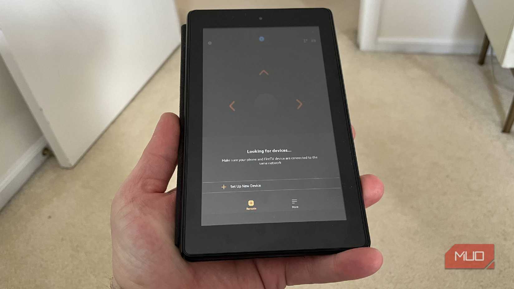 La aplicación Fire TV configurando un dispositivo en Kindle