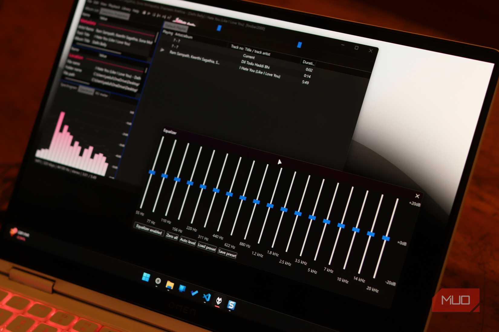foobar2000 equalizer.