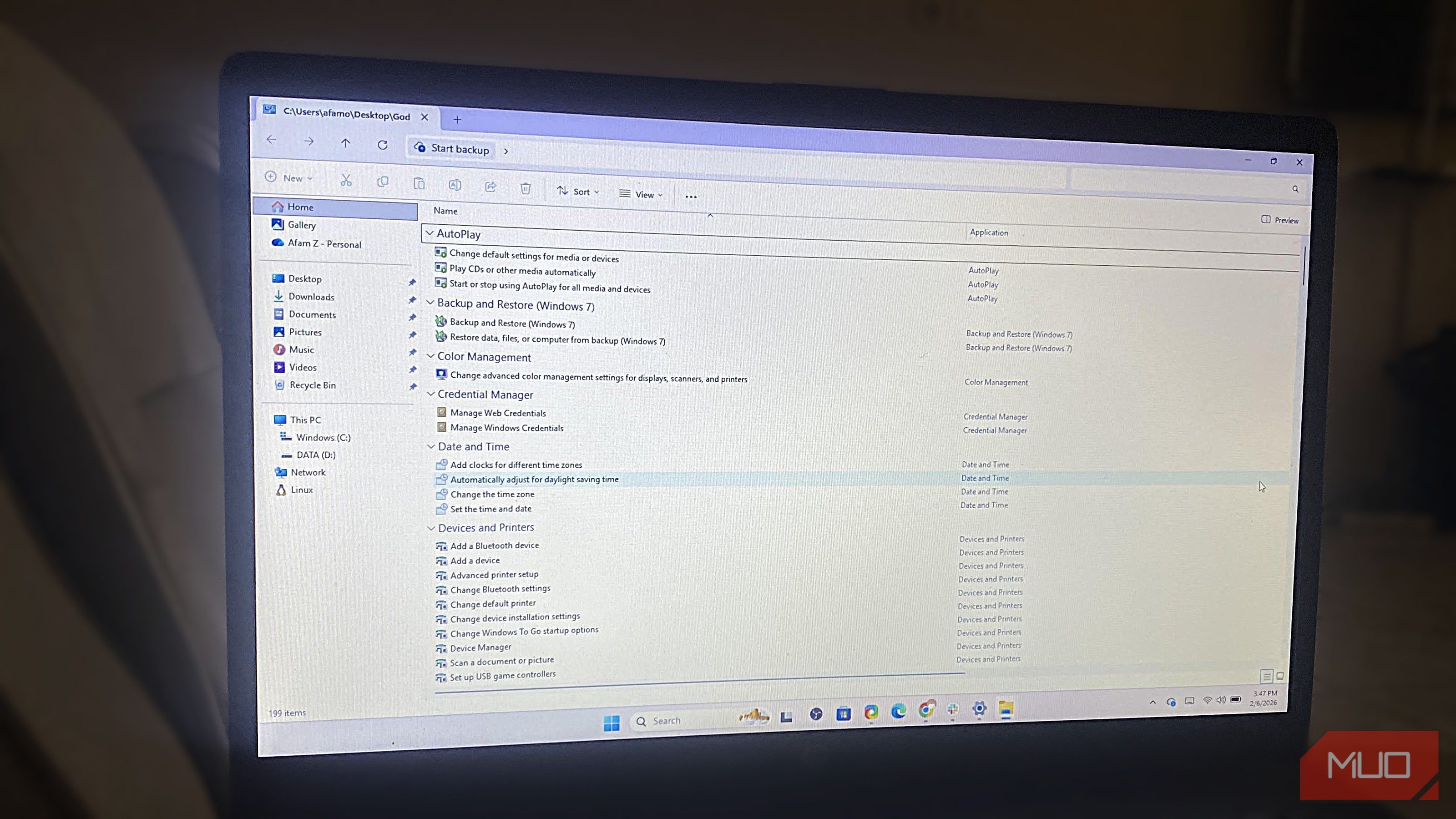 There's a secret God Mode folder in Windows that puts every setting in one place