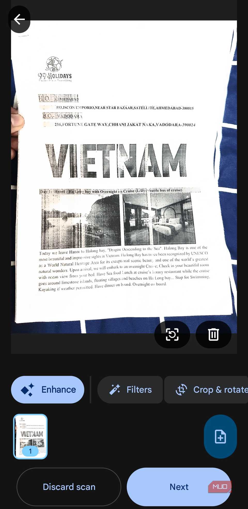 Función de escaneo de Google Drive en Android