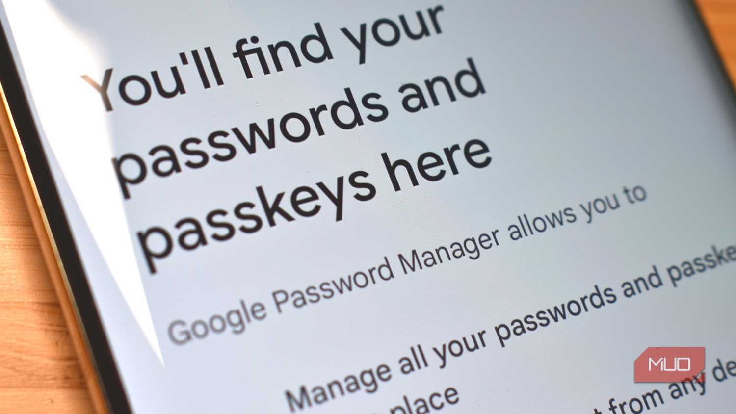 google password manager smartphone screen