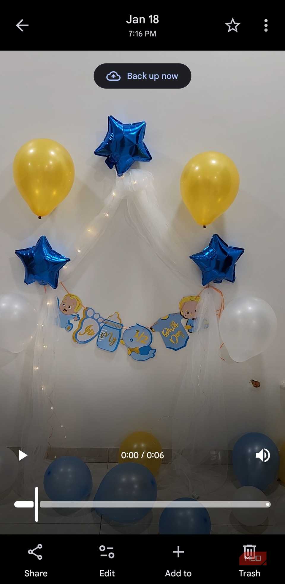 Reproductor de vídeo de Google Fotos