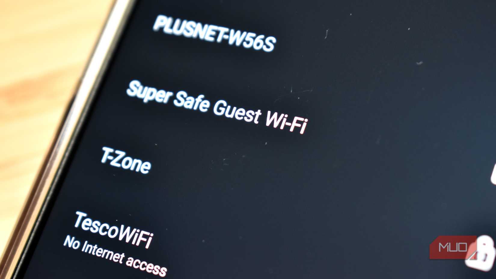 guest wifi network on smartphone screen.