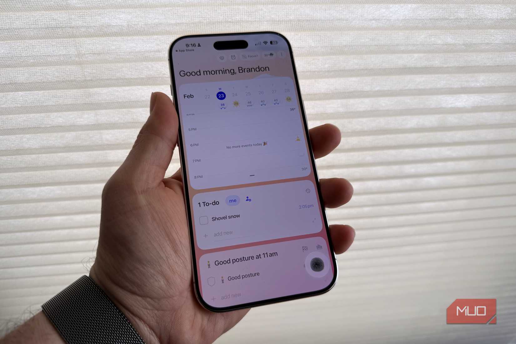 Pantalla principal de la aplicación Hero en iPhone