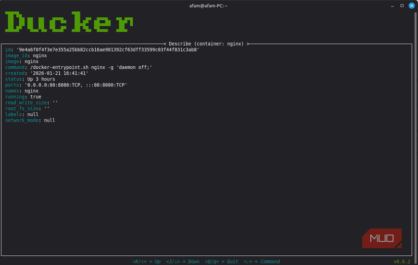 Investigating a Ducker container