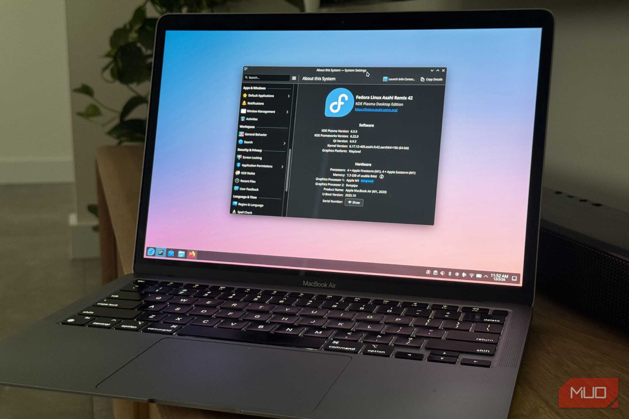 MacBook Air running Asahi Linux