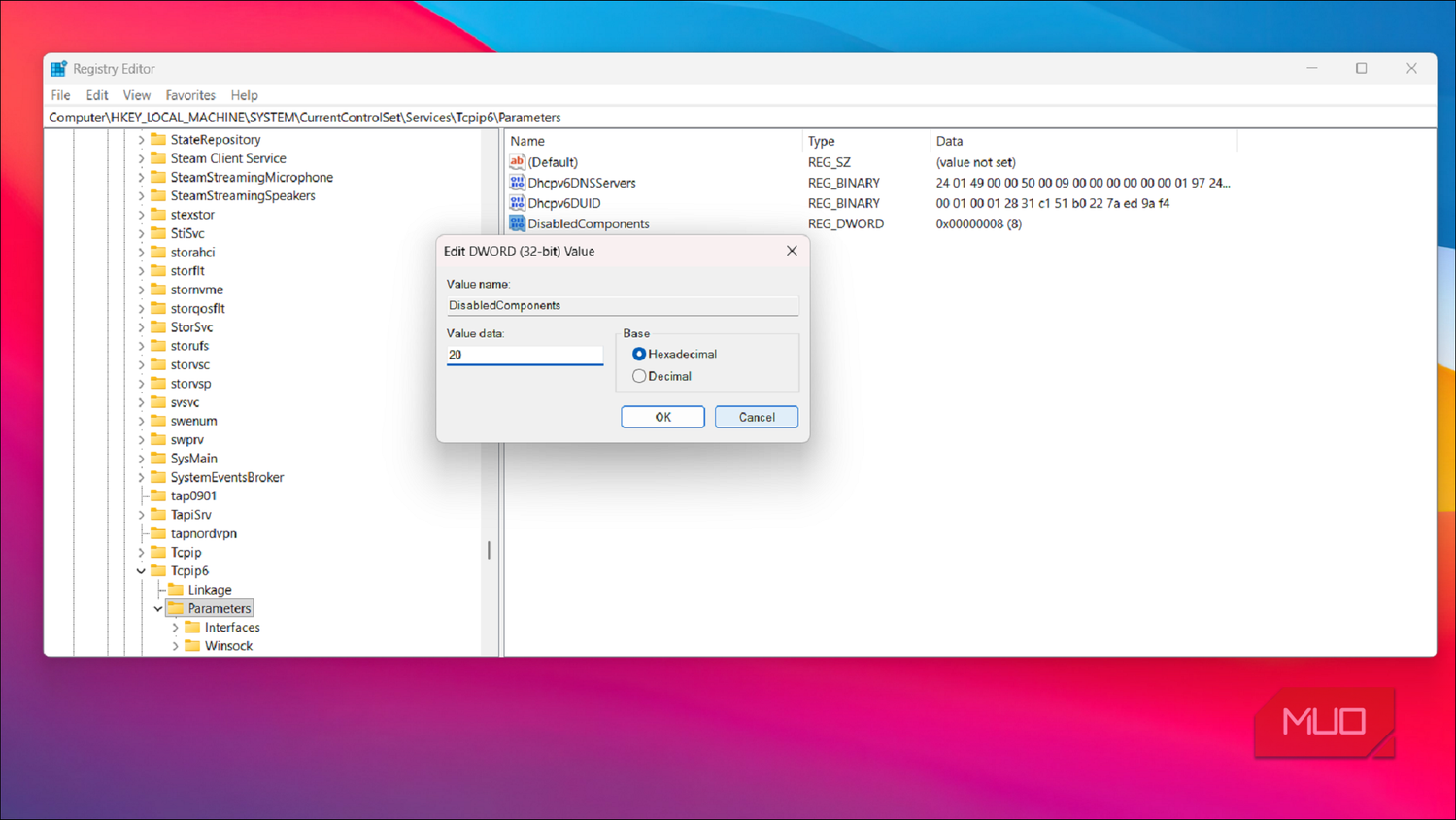 Disabled Value Java I disabled this one Windows network setting, and my streaming never ...