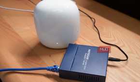 An unmanaged switch connected to a Google Nest Wi-Fi Pro router.