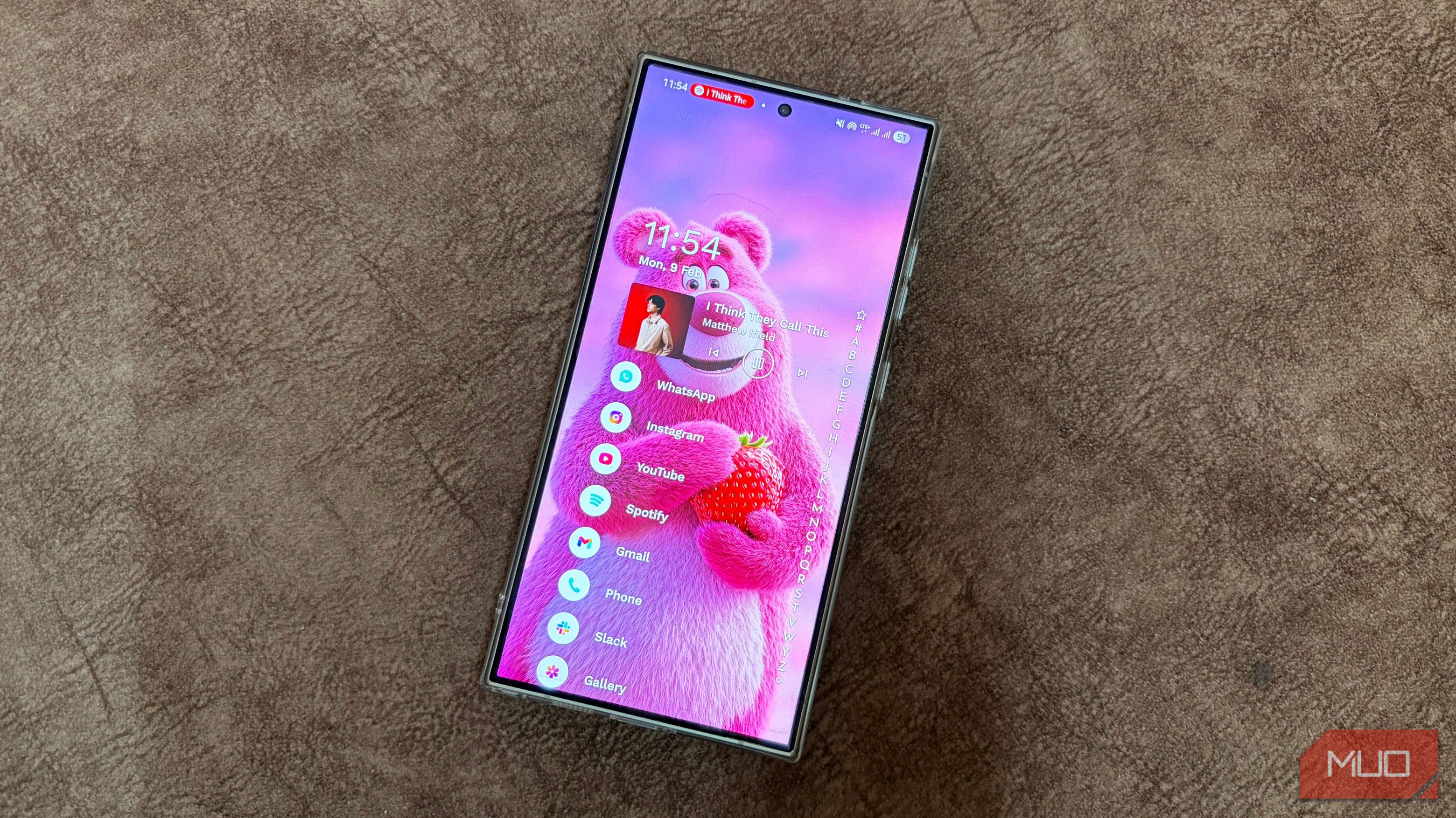 Niagara Launcher on a Samsung Galaxy S24 Ultra