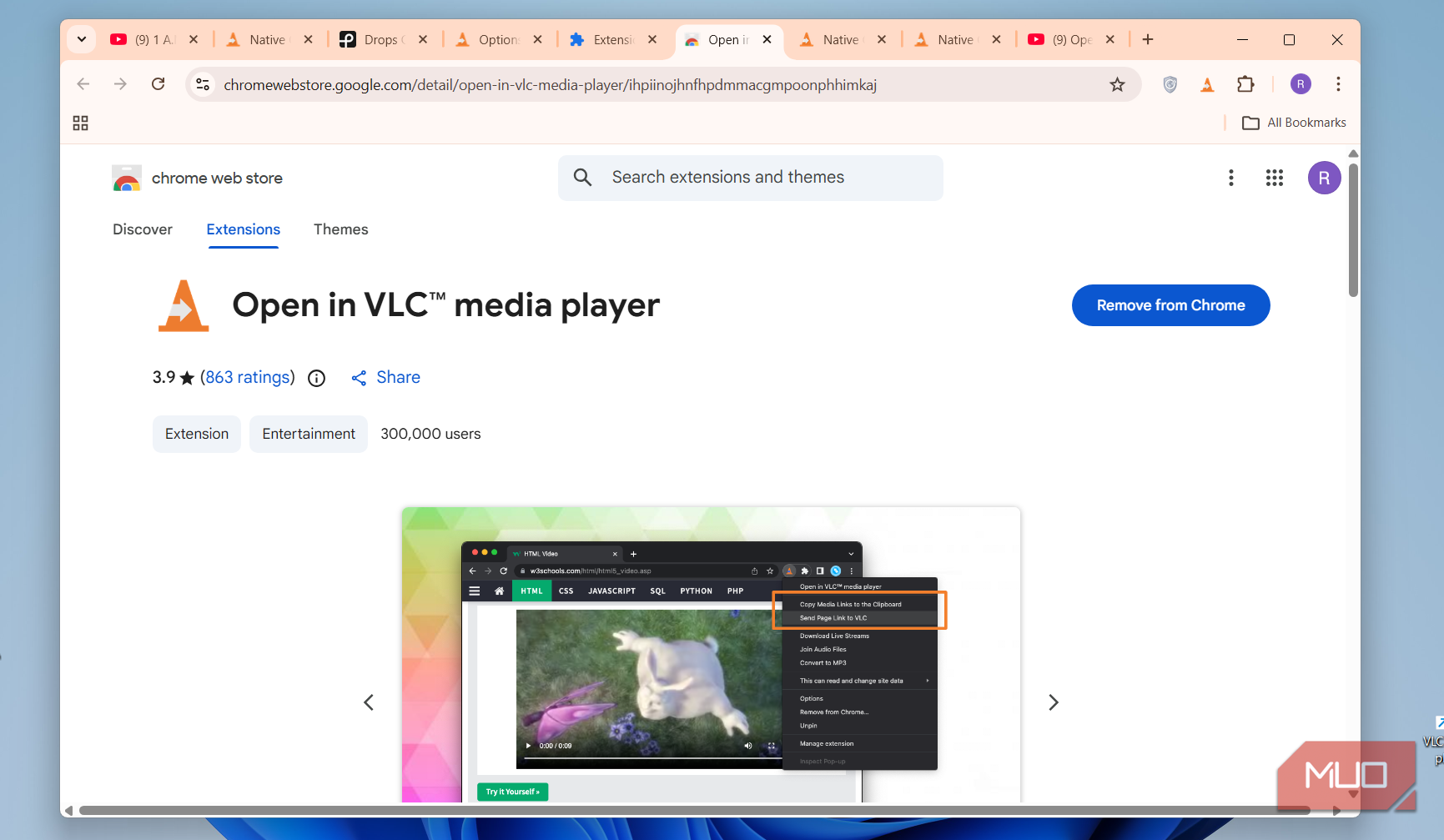 This free extension lets me play any online video in VLC