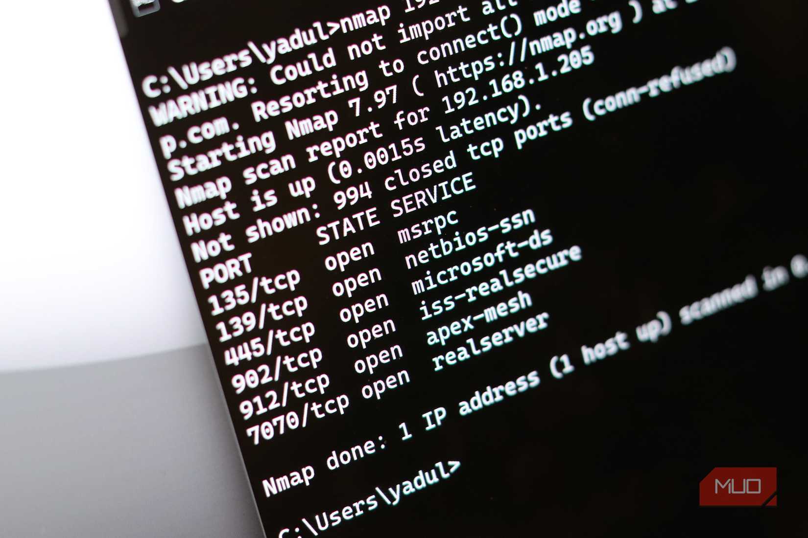 nmap অনুসন্ধানে পোর্ট খুলুন।