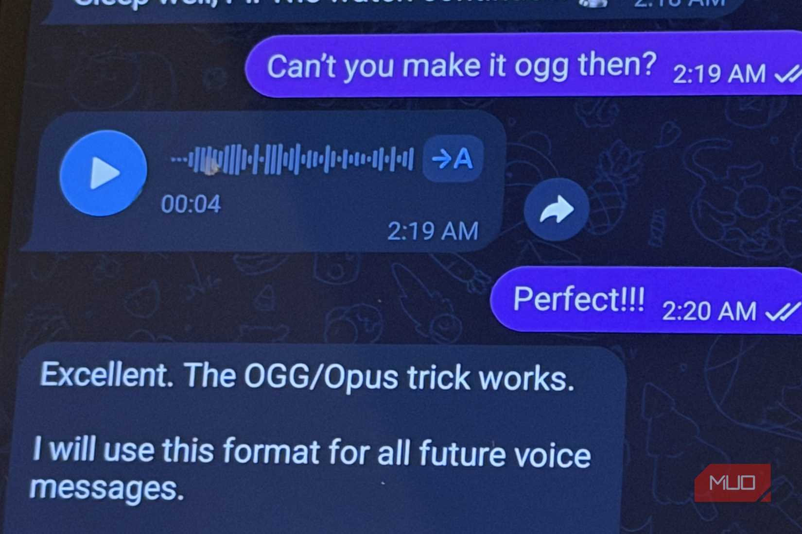 OpenClaw sending voice messages on Telegram
