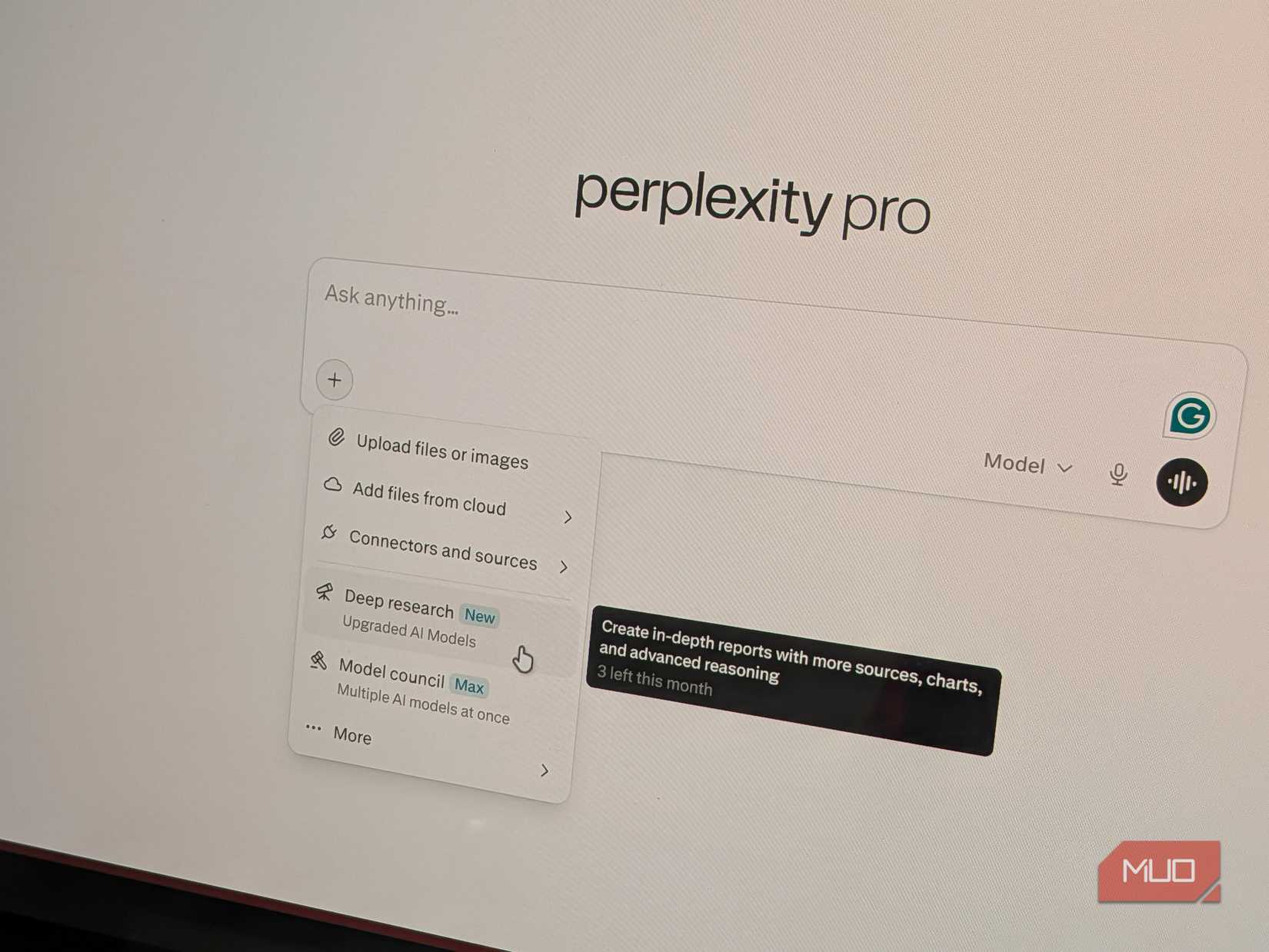 Perplexity Pro গভীরতা গবেষণা থ্রেশহোল্ড হ্রাস করে।