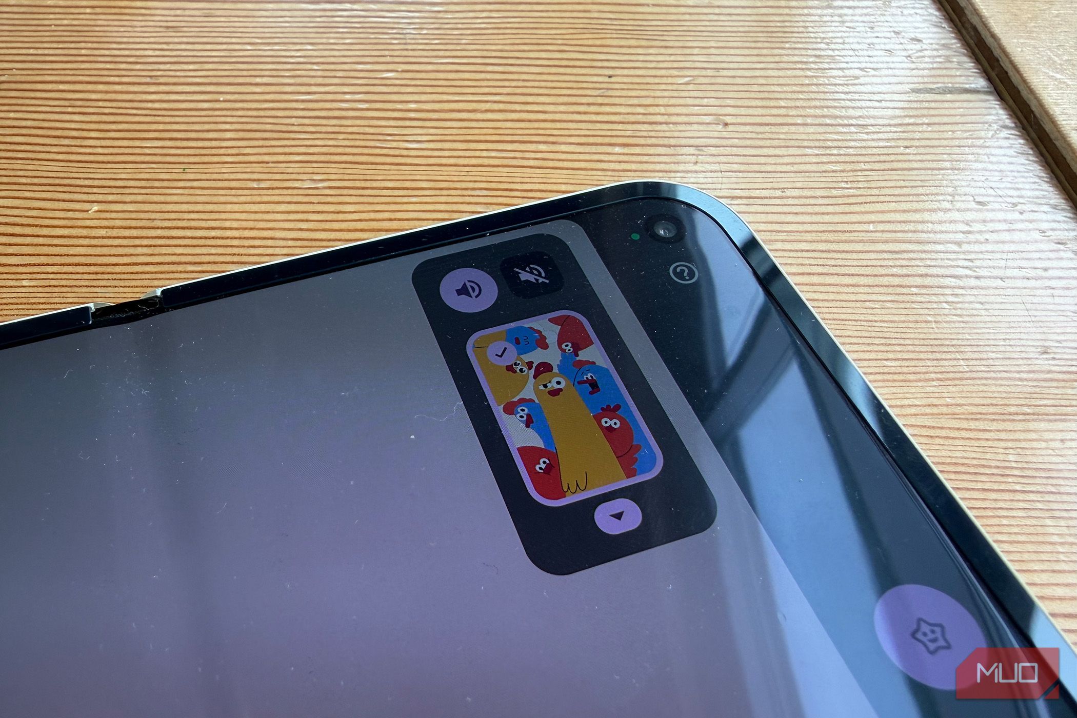 A side image of the Made You Look animation on the Google Pixel 10 Pro Fold.