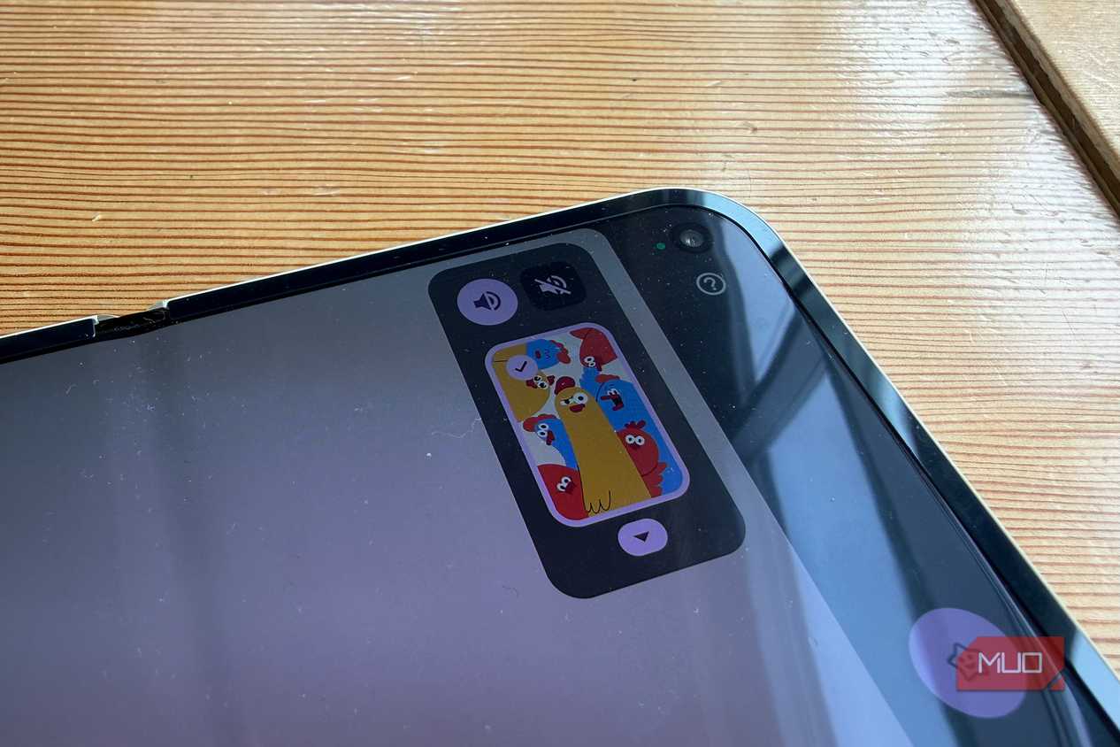 A side image of the Made You Look animation on the Google Pixel 10 Pro Fold.