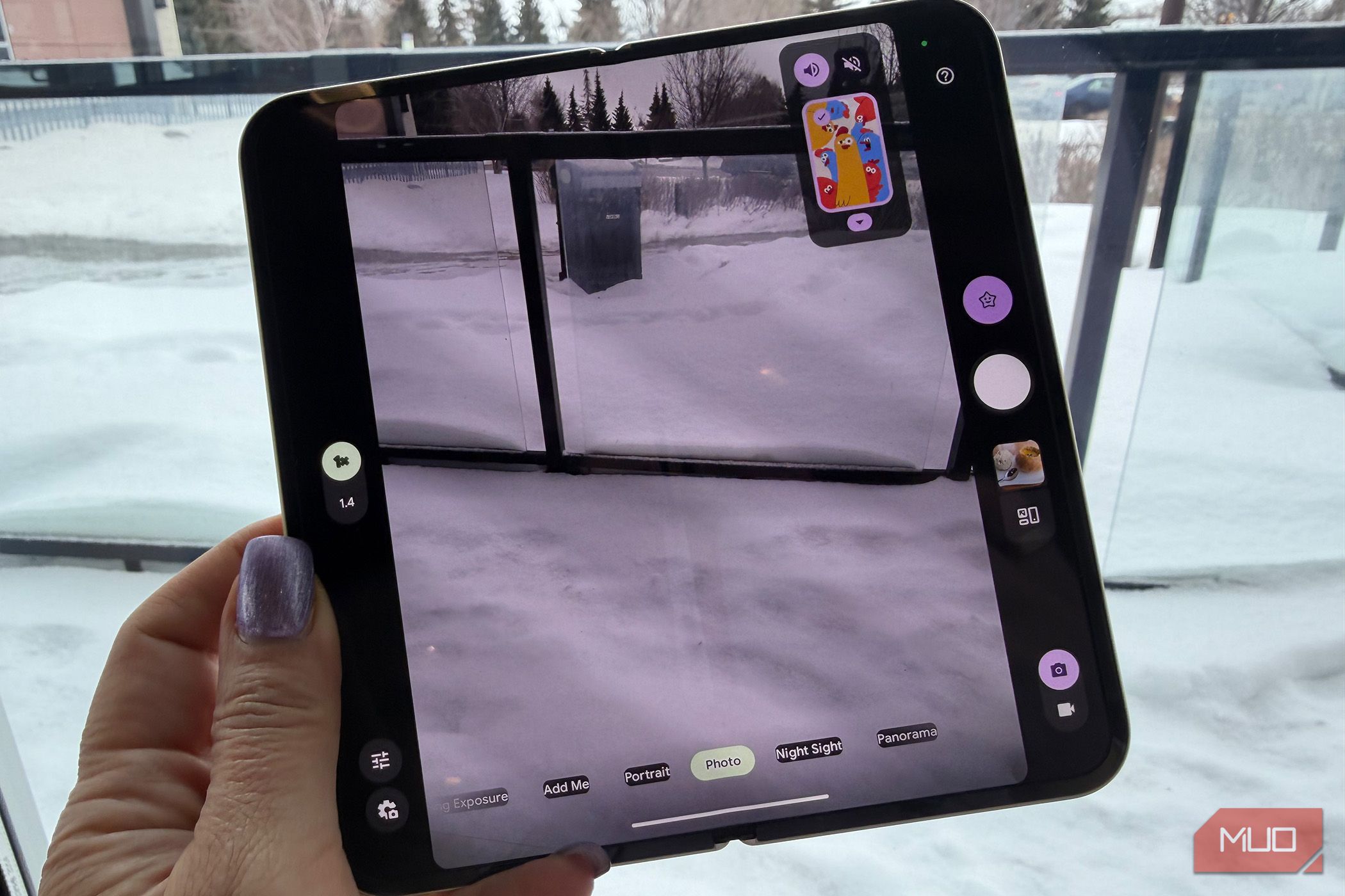 The Made You Look animation preview window on the inner screen of the Google Pixel 10 Pro Fold.