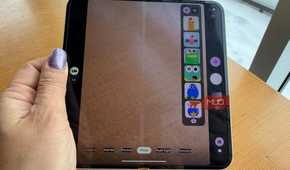 A hand holding a Google Pixel 10 Pro Fold showing different Made You Look animation options on the inner screen.