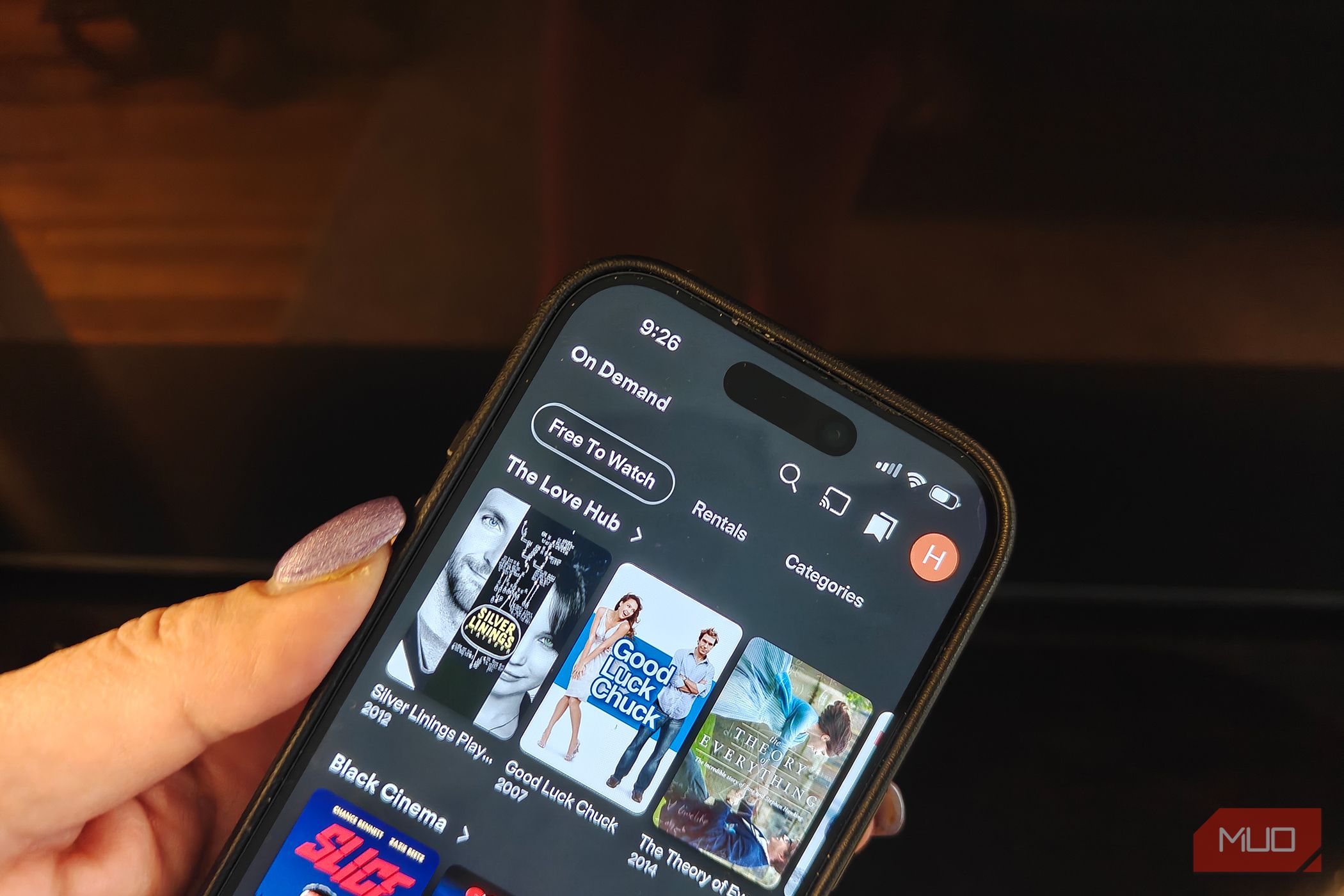 Close up of the on-demand guide on Plex showing Free to Watch options.