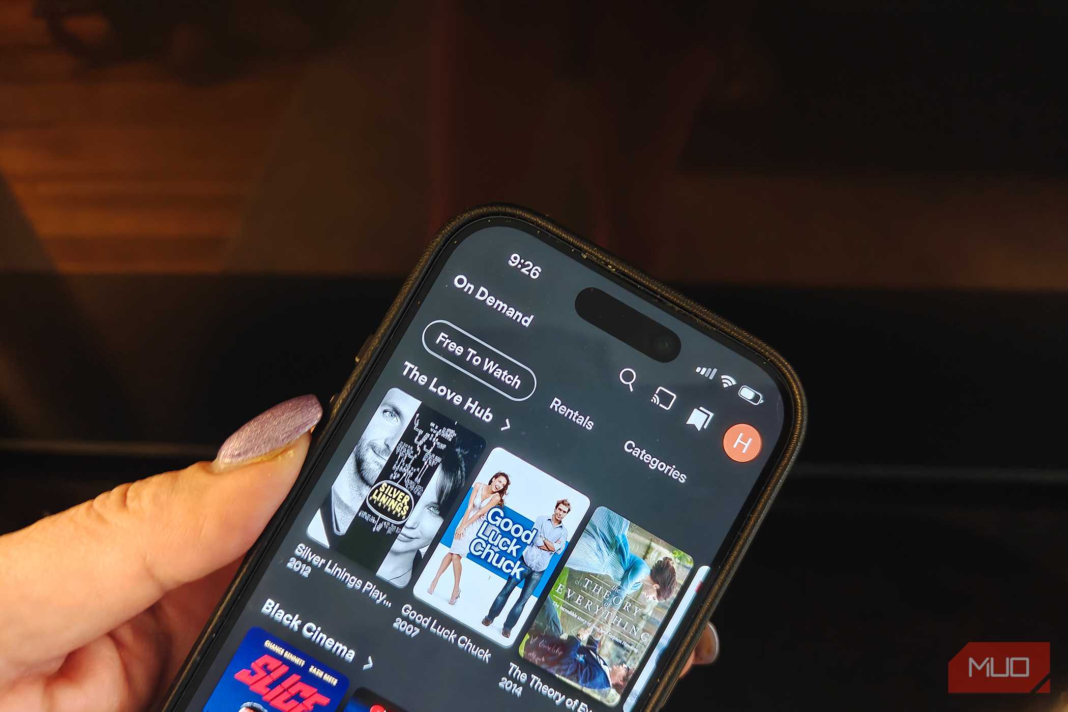 Close up of the on-demand guide on Plex showing Free to Watch options.