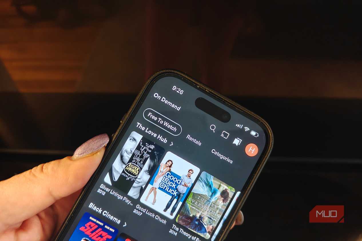 Close up of the on-demand guide on Plex showing Free to Watch options.