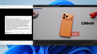 PotPlayer and VLC playing a YT video on Windows