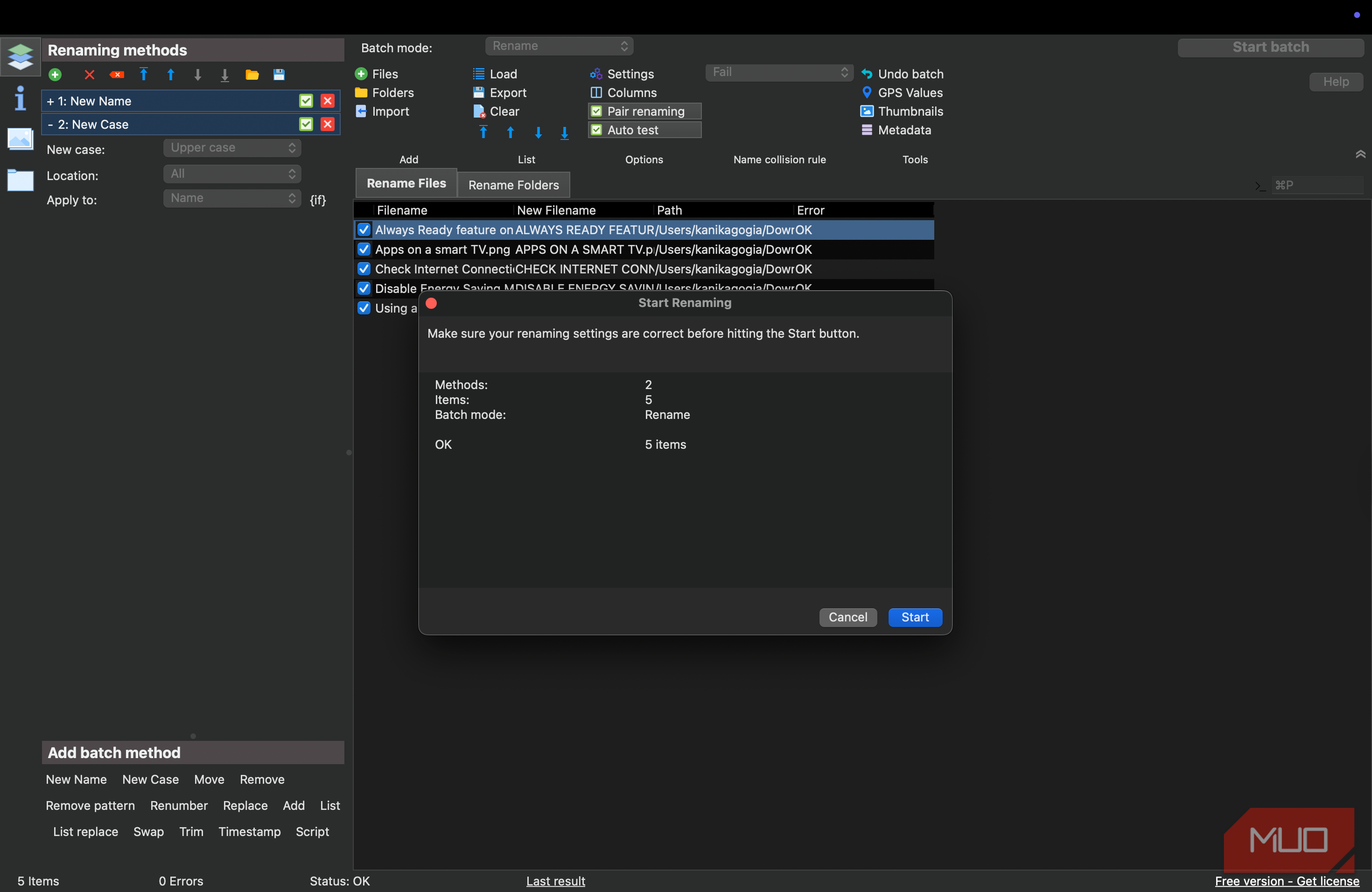 I used this app that automatically renames files sensibly