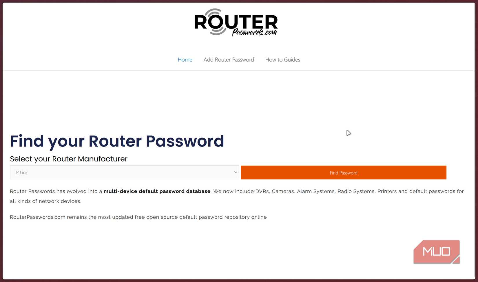 Your router's default password is probably on a public database