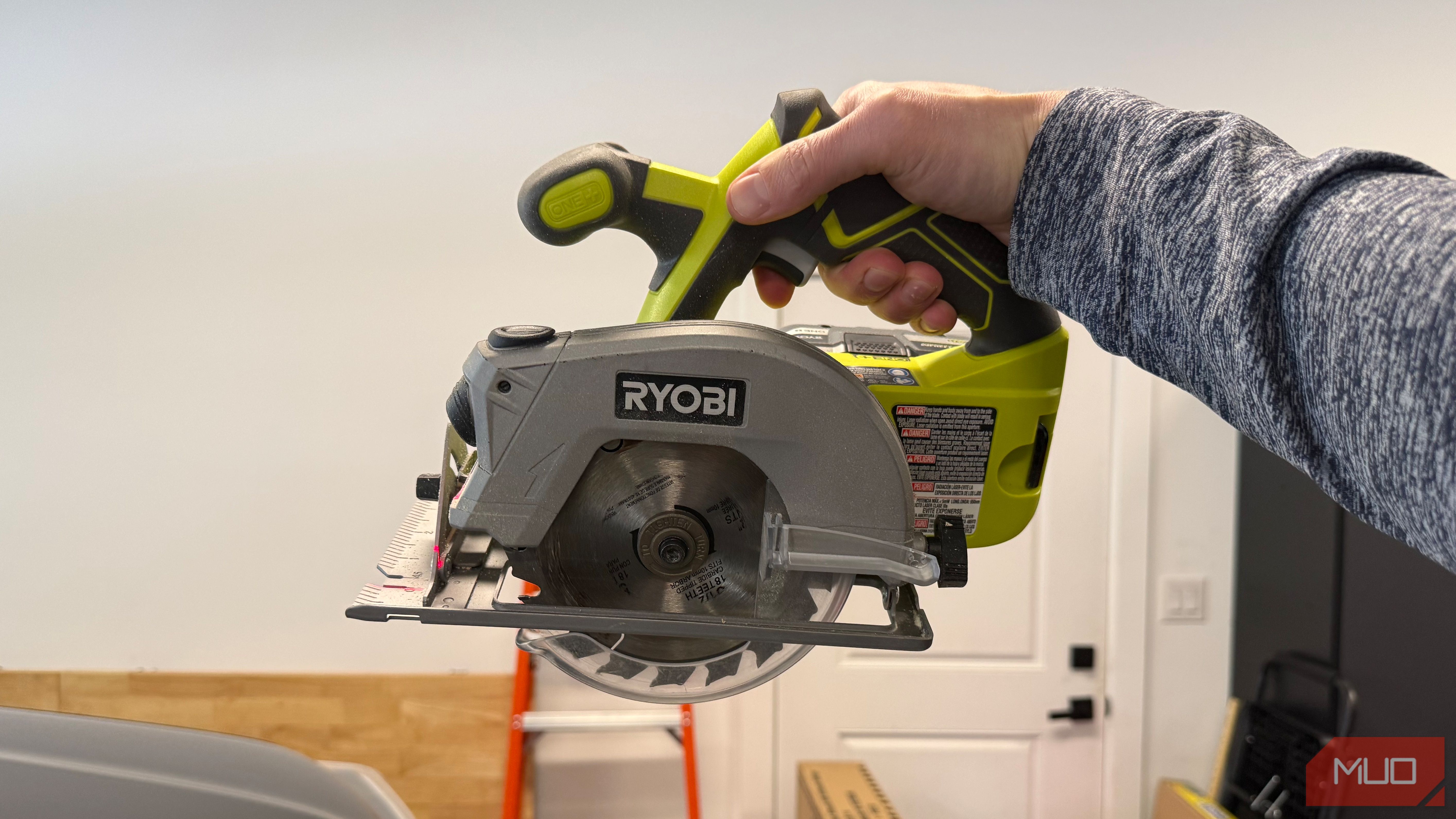 Ryobi circular saw in hand