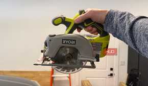 Ryobi circular saw in hand