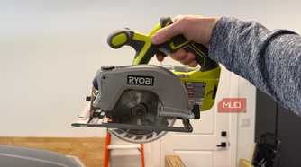 Ryobi circular saw in hand