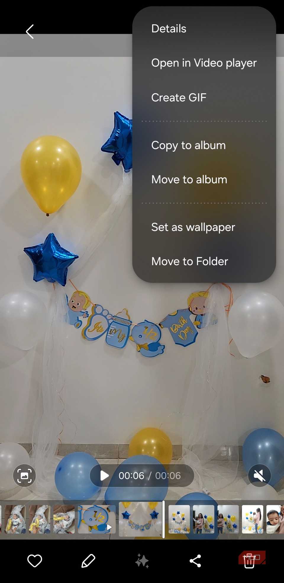 Reproductor de vídeo Samsung Gallery