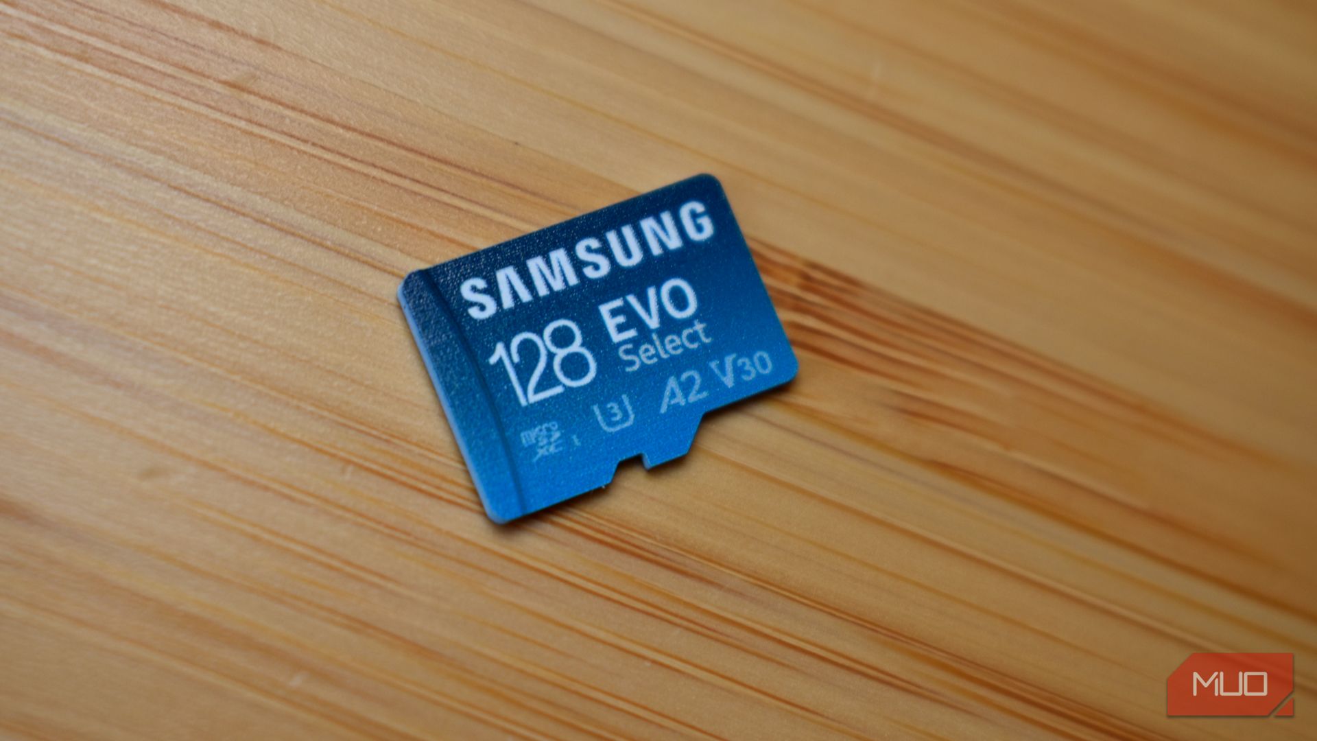 samsung microsd card close up.