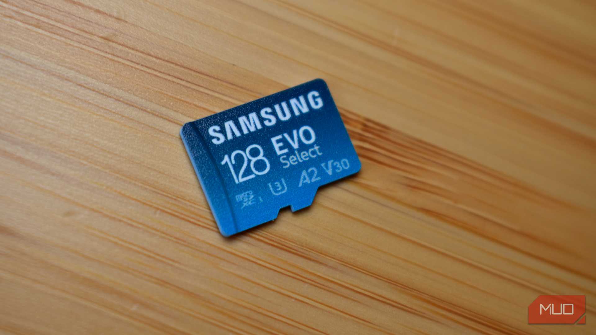 samsung microsd card close up.