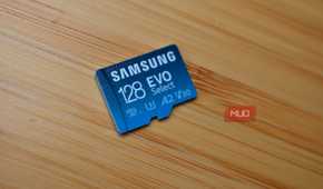 samsung microsd card close up.