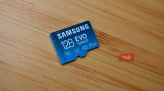 samsung microsd card close up.