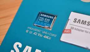 samsung microsd card in packaging.