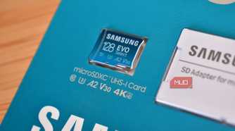 samsung microsd card in packaging.