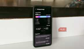 Samsung phone showing storage menu
